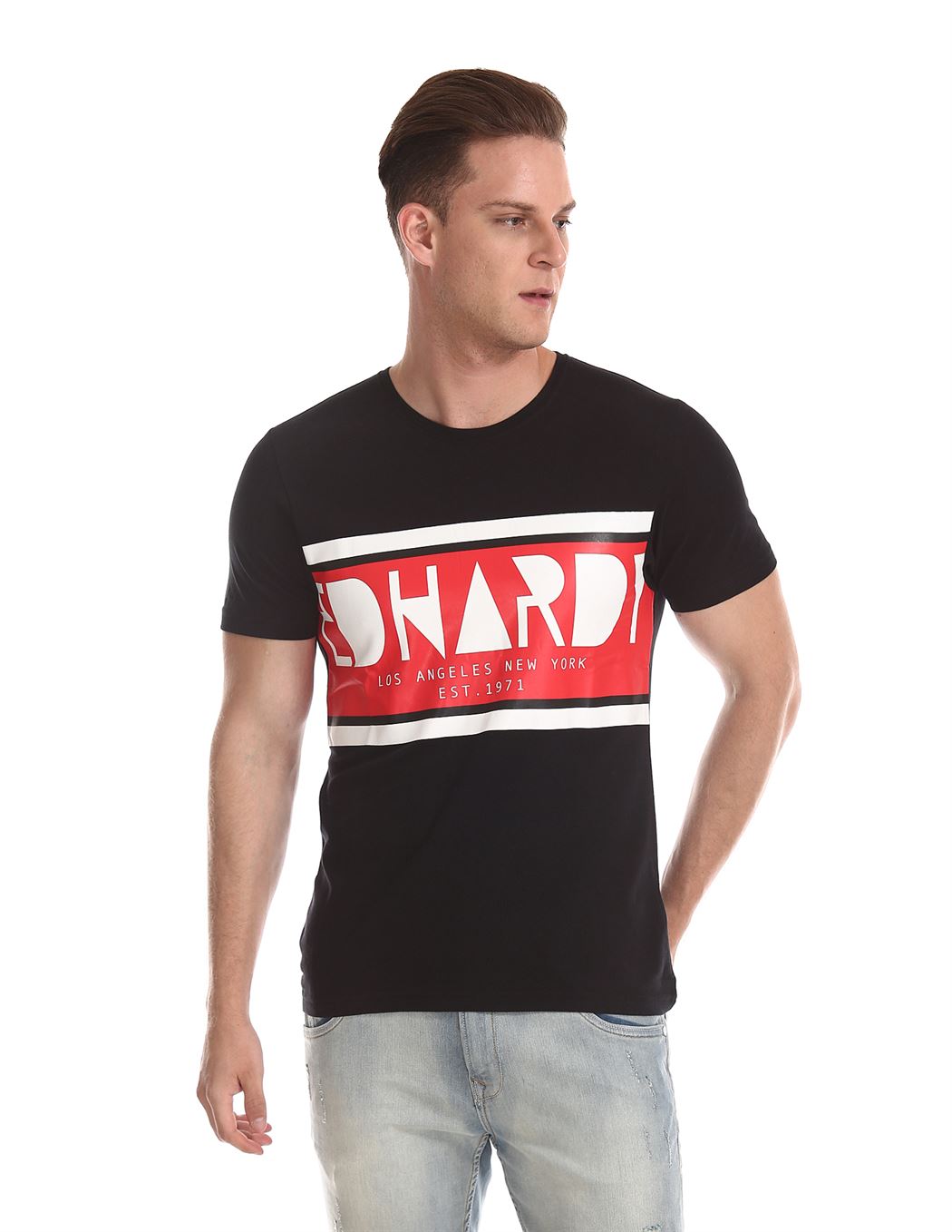 Ed Hardy Men Casual Wear Printed  T-Shirt